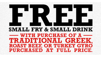 Arby’s Free Fry & Drink with Gyro Purchase