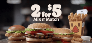 Burger King 2 for $5 Mix n’ Match Deal