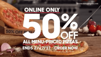 Pizza Hut 50% Off Menu Priced Pizzas