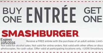 Smashburger Buy One Get One Free Coupon