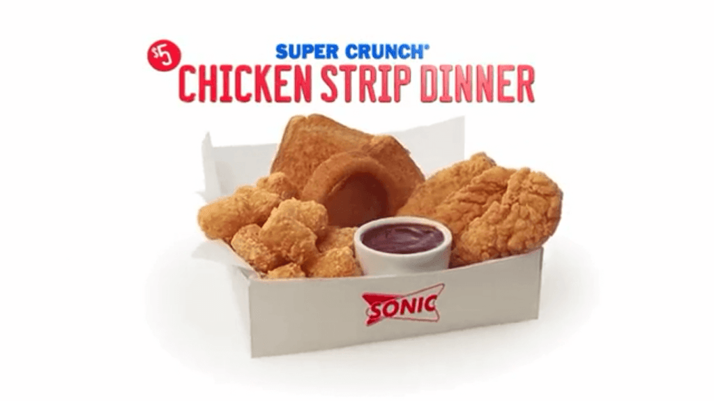 Sonic 5 Chicken Strip Dinner Deal ValueGrub